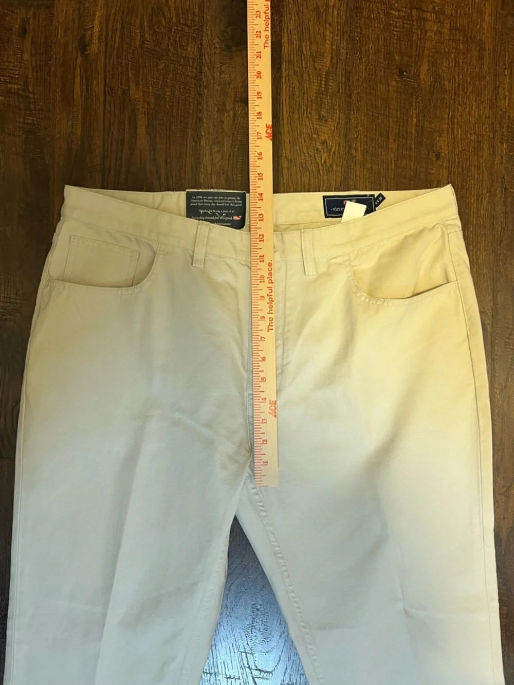 NWT Vineyard Vines Men’s Classic Fit 5 Pocket Canvas Pants Size 38 Color Cream